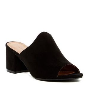 Black Block Heel Mule